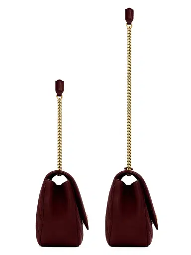 Saint Laurent Women's Loulou Shoulder Bag in Lambskin Leather - Rouge Cabernet | Thumbnail 3 Saint Laurent Women's Loulou Shoulder Bag in Lambskin Leather - Rouge Cabernet | Thumbnail 3