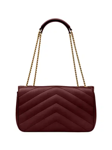 Saint Laurent Women's Loulou Shoulder Bag in Lambskin Leather - Rouge Cabernet | Thumbnail 7 Saint Laurent Women's Loulou Shoulder Bag in Lambskin Leather - Rouge Cabernet | Thumbnail 7