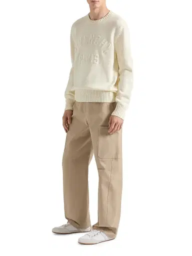 Givenchy Men's Paris Sweater in Cotton - Ecru | Thumbnail 4 Givenchy Men's Paris Sweater in Cotton - Ecru | Thumbnail 4