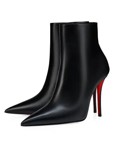 Christian Louboutin Women's Miss Z 100MM Leather Booty - Black - Size 13 | Thumbnail 2 Christian Louboutin Women's Miss Z 100MM Leather Booty - Black - Size 13 | Thumbnail 2