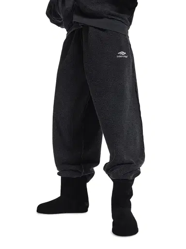Balenciaga Men's 3B Sports Icon Inside-Out Oversized Sweatpants - Black Faded - Size Large | Thumbnail 3 Balenciaga Men's 3B Sports Icon Inside-Out Oversized Sweatpants - Black Faded - Size Large | Thumbnail 3