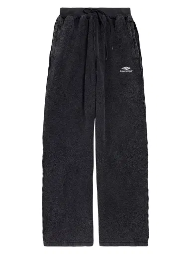 Balenciaga Men's 3B Sports Icon Inside-Out Oversized Sweatpants - Black Faded - Size Large | Thumbnail 1 Balenciaga Men's 3B Sports Icon Inside-Out Oversized Sweatpants - Black Faded - Size Large | Thumbnail 1