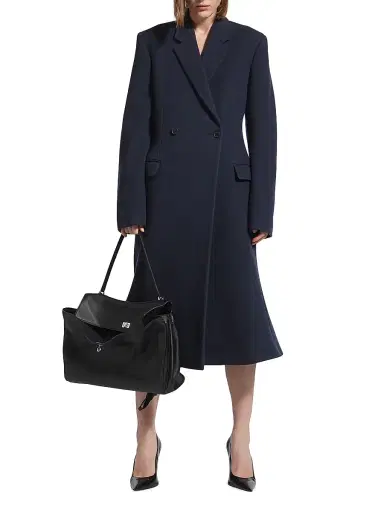 Balenciaga Women's Godet Midi Coat | Thumbnail 2 Balenciaga Women's Godet Midi Coat | Thumbnail 2