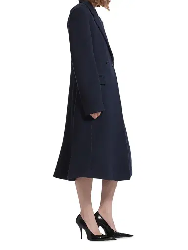 Balenciaga Women's Godet Midi Coat | Thumbnail 4 Balenciaga Women's Godet Midi Coat | Thumbnail 4