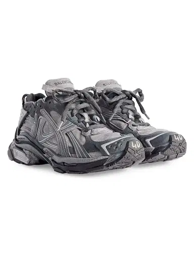 Balenciaga Men's Runner Sneakers - Grey | Thumbnail 2 Balenciaga Men's Runner Sneakers - Grey | Thumbnail 2