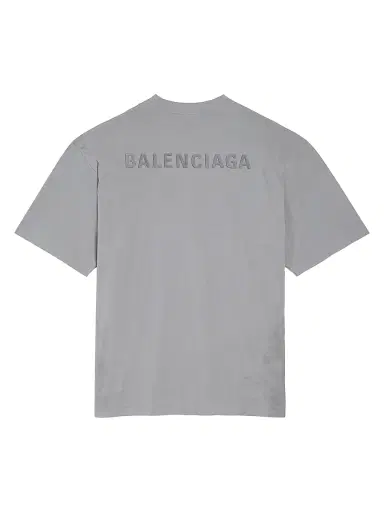 Balenciaga Men's Back Medium Fit T-Shirt - Grey | Thumbnail 2 Balenciaga Men's Back Medium Fit T-Shirt - Grey | Thumbnail 2