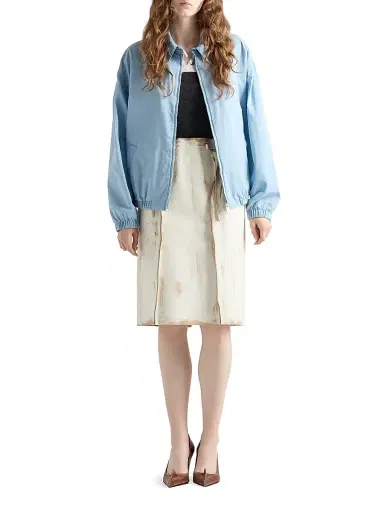 Prada Women's Old Gabardine Blouson Jacket - Grey | Thumbnail 16 Prada Women's Old Gabardine Blouson Jacket - Grey | Thumbnail 16