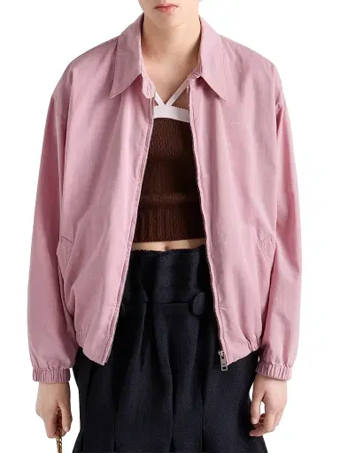 Prada Women's Old Gabardine Blouson Jacket - Grey | Thumbnail 7 Prada Women's Old Gabardine Blouson Jacket - Grey | Thumbnail 7