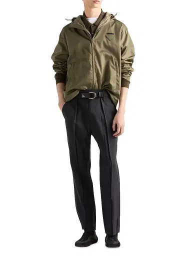 Prada Men's Worsted Wool Polo Shirt - Green - Size 48 | Thumbnail 5 Prada Men's Worsted Wool Polo Shirt - Green - Size 48 | Thumbnail 5