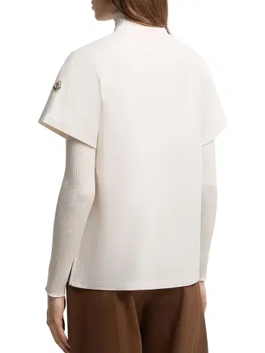 Moncler Women's Crewneck T-Shirt in Cotton - White | Thumbnail 3 Moncler Women's Crewneck T-Shirt in Cotton - White | Thumbnail 3