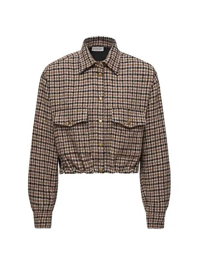 Women's Shirt in Wool Blend - Brown Black Women's Shirt in Wool Blend - Brown Black
