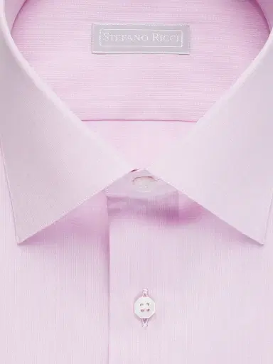 Stefano Ricci Men's Refined Classic Dress Shirt - Pink | Thumbnail 2 Stefano Ricci Men's Refined Classic Dress Shirt - Pink | Thumbnail 2