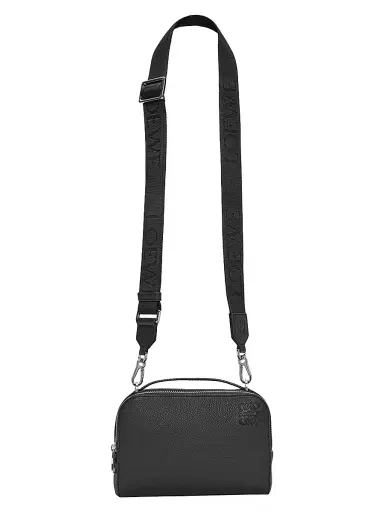 LOEWE Men's Mini Essential Leather Camera Bag - Black | Thumbnail 4 LOEWE Men's Mini Essential Leather Camera Bag - Black | Thumbnail 4
