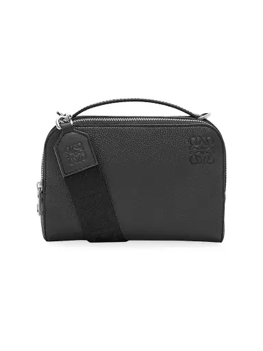 LOEWE Men's Mini Essential Leather Camera Bag - Black | Thumbnail 1 LOEWE Men's Mini Essential Leather Camera Bag - Black | Thumbnail 1