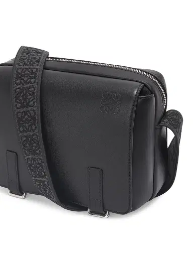 Loewe Men's Extra-Small Military Leather Messenger Bag - Black | Thumbnail 4 Loewe Men's Extra-Small Military Leather Messenger Bag - Black | Thumbnail 4
