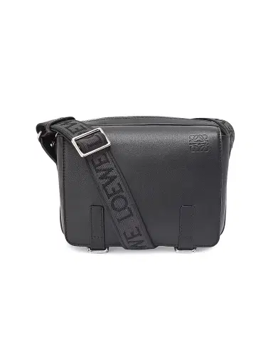 Loewe Men's Extra-Small Military Leather Messenger Bag - Black | Thumbnail 1 Loewe Men's Extra-Small Military Leather Messenger Bag - Black | Thumbnail 1