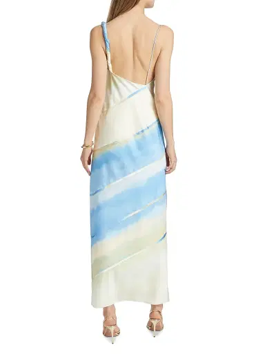 Significant Other Women's Kahlo Satin Column Gown - Vista Stripe | Thumbnail 5 Significant Other Women's Kahlo Satin Column Gown - Vista Stripe | Thumbnail 5