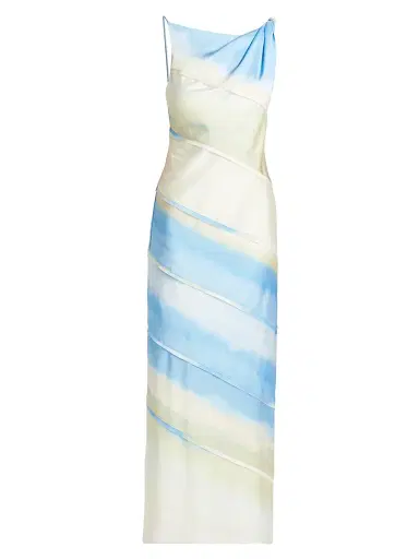 Significant Other Women's Kahlo Satin Column Gown - Vista Stripe | Thumbnail 1 Significant Other Women's Kahlo Satin Column Gown - Vista Stripe | Thumbnail 1