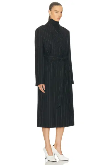 Acne Studios Olyx Pinstripe Maxi Coat | Thumbnail 3 Acne Studios Olyx Pinstripe Maxi Coat | Thumbnail 3