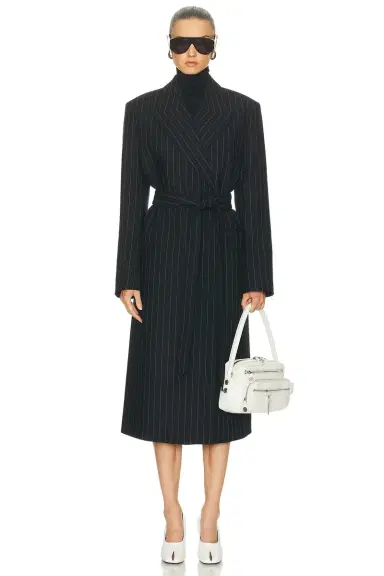 Acne Studios Olyx Pinstripe Maxi Coat | Thumbnail 1 Acne Studios Olyx Pinstripe Maxi Coat | Thumbnail 1