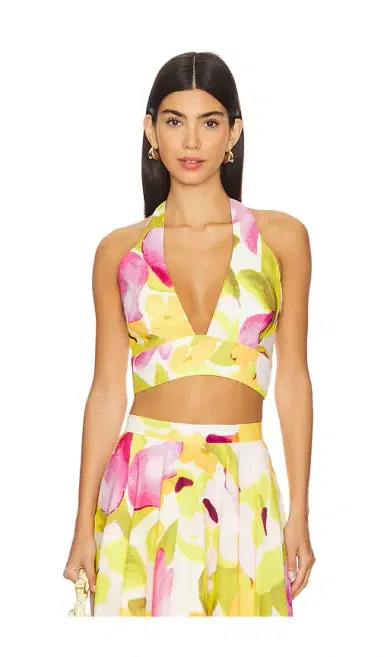 Bardot Nicolette Halter Crop Top | Thumbnail 1 Bardot Nicolette Halter Crop Top | Thumbnail 1