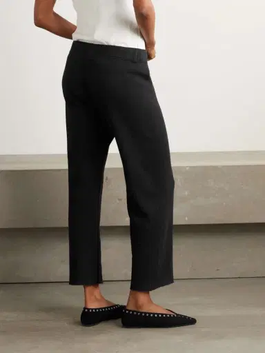James Perse Cropped Brushed Cotton-terry Track Pants | Thumbnail 3 James Perse Cropped Brushed Cotton-terry Track Pants | Thumbnail 3