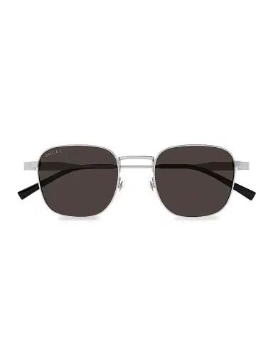 Gucci Men's Metal Web 50MM Panthos Metal Sunglasses - Silver Black | Thumbnail 2 Gucci Men's Metal Web 50MM Panthos Metal Sunglasses - Silver Black | Thumbnail 2