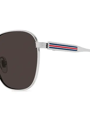 Gucci Men's Metal Web 50MM Panthos Metal Sunglasses - Silver Black | Thumbnail 3 Gucci Men's Metal Web 50MM Panthos Metal Sunglasses - Silver Black | Thumbnail 3