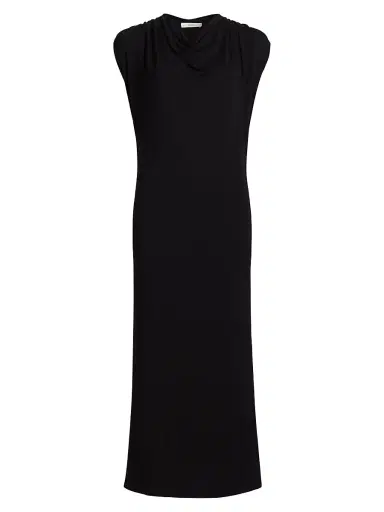 Vince Women's Draped Cowlneck Maxi Dress - Black | Thumbnail 1 Vince Women's Draped Cowlneck Maxi Dress - Black | Thumbnail 1