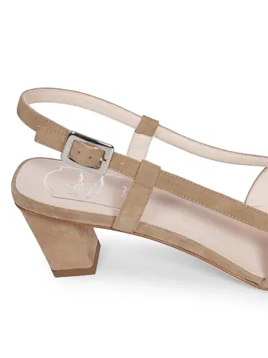 Roger Vivier Women's Belle Vivier 45mm Suede Slingback Pumps | Thumbnail 6 Roger Vivier Women's Belle Vivier 45mm Suede Slingback Pumps | Thumbnail 6