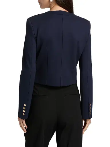 Generation Love Women's Siena Stretch-Ponte Crop Jacket - Navy | Thumbnail 5 Generation Love Women's Siena Stretch-Ponte Crop Jacket - Navy | Thumbnail 5