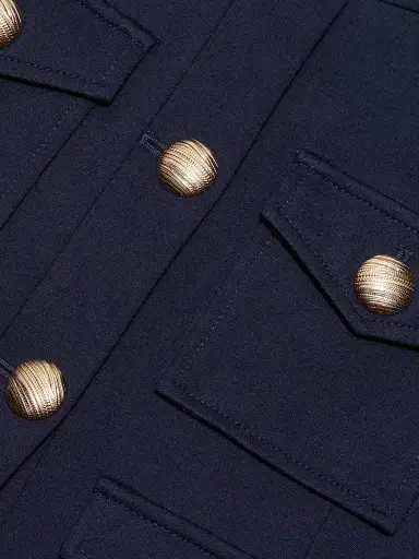 Generation Love Women's Siena Stretch-Ponte Crop Jacket - Navy | Thumbnail 7 Generation Love Women's Siena Stretch-Ponte Crop Jacket - Navy | Thumbnail 7