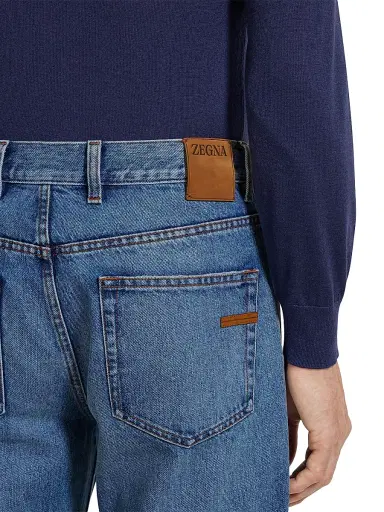 Zegna Men's Stone-Washed Cotton Roccia Jeans - Blue - Size 36 | Thumbnail 5 Zegna Men's Stone-Washed Cotton Roccia Jeans - Blue - Size 36 | Thumbnail 5