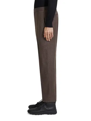 ZEGNA Men's 15milmil15 Wool Silk and Cashmere Pants - Dark Brown | Thumbnail 3 ZEGNA Men's 15milmil15 Wool Silk and Cashmere Pants - Dark Brown | Thumbnail 3