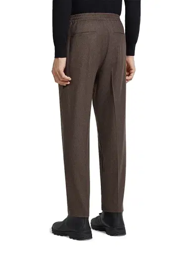 ZEGNA Men's 15milmil15 Wool Silk and Cashmere Pants - Dark Brown | Thumbnail 4 ZEGNA Men's 15milmil15 Wool Silk and Cashmere Pants - Dark Brown | Thumbnail 4
