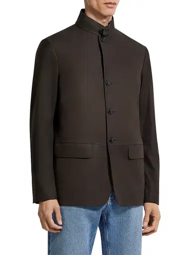 ZEGNA Men's Secondskin Il Conte Jacket - Dark Brown | Thumbnail 3 ZEGNA Men's Secondskin Il Conte Jacket - Dark Brown | Thumbnail 3
