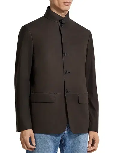 ZEGNA Men's Secondskin Il Conte Jacket - Dark Brown | Thumbnail 1 ZEGNA Men's Secondskin Il Conte Jacket - Dark Brown | Thumbnail 1