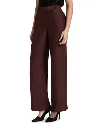 Jason Wu Collection Women's Crinkled Satin Straight-Leg Trousers - Medjool | Thumbnail 4 Jason Wu Collection Women's Crinkled Satin Straight-Leg Trousers - Medjool | Thumbnail 4