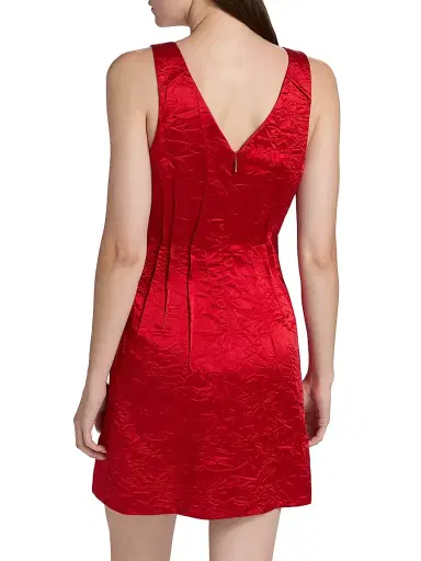 Jason Wu Collection Women's V-Neck Crushed Satin Minidress | Thumbnail 5 Jason Wu Collection Women's V-Neck Crushed Satin Minidress | Thumbnail 5