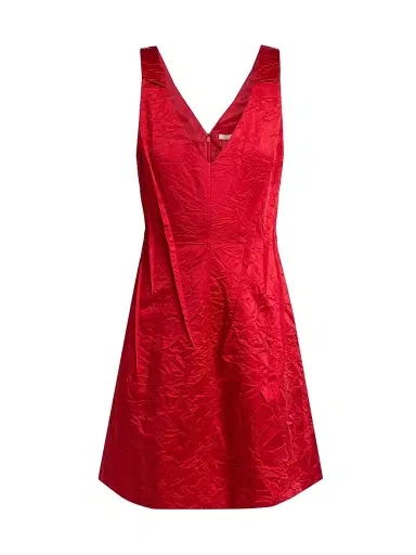 Jason Wu Collection Women's V-Neck Crushed Satin Minidress | Thumbnail 1 Jason Wu Collection Women's V-Neck Crushed Satin Minidress | Thumbnail 1