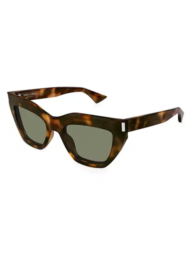 Saint Laurent Women's 53MM Cat-Eye Sunglasses - Dark Brown | Thumbnail 1 Saint Laurent Women's 53MM Cat-Eye Sunglasses - Dark Brown | Thumbnail 1