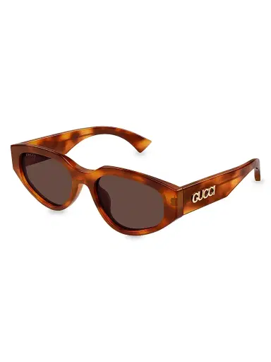 Gucci Women's Miami 55MM Cat-Eye Sunglasses - Havana Brown | Thumbnail 1 Gucci Women's Miami 55MM Cat-Eye Sunglasses - Havana Brown | Thumbnail 1