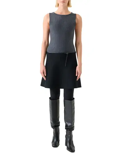 Akris punto Women's Milano-Knit Sleeveless A-Line Minidress | Thumbnail 2 Akris punto Women's Milano-Knit Sleeveless A-Line Minidress | Thumbnail 2