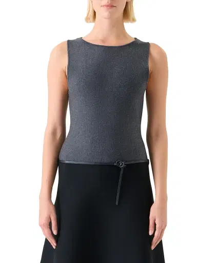 Akris punto Women's Milano-Knit Sleeveless A-Line Minidress | Thumbnail 3 Akris punto Women's Milano-Knit Sleeveless A-Line Minidress | Thumbnail 3
