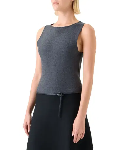 Akris punto Women's Milano-Knit Sleeveless A-Line Minidress | Thumbnail 4 Akris punto Women's Milano-Knit Sleeveless A-Line Minidress | Thumbnail 4