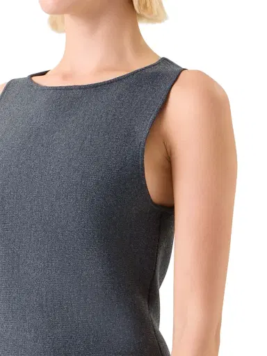 Akris punto Women's Milano-Knit Sleeveless A-Line Minidress | Thumbnail 6 Akris punto Women's Milano-Knit Sleeveless A-Line Minidress | Thumbnail 6