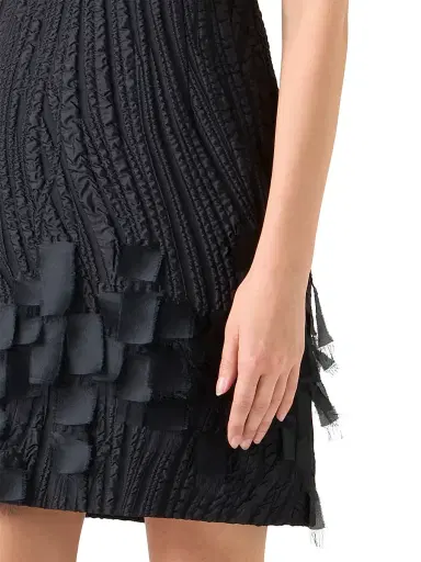 Akris Women's Textured Silk-Blend Sheath Dress - Black - Size 4 | Thumbnail 5 Akris Women's Textured Silk-Blend Sheath Dress - Black - Size 4 | Thumbnail 5