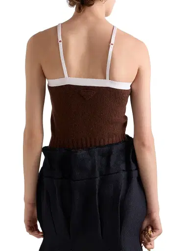 Prada Women's Cashmere and Wool Top - Brown | Thumbnail 3 Prada Women's Cashmere and Wool Top - Brown | Thumbnail 3