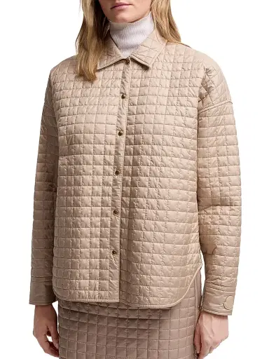 Moncler Women's Down Filled Shirt - Beige | Thumbnail 2 Moncler Women's Down Filled Shirt - Beige | Thumbnail 2