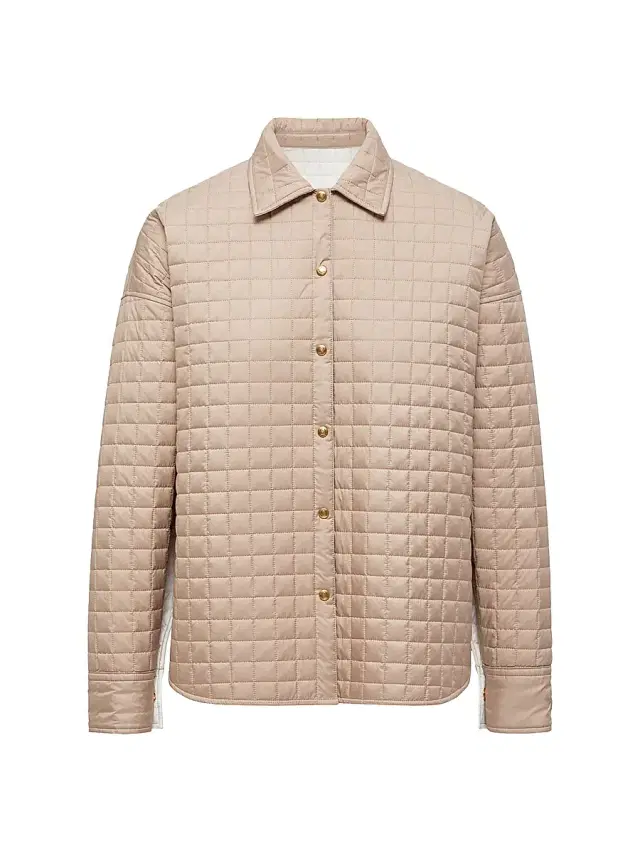 Women's Down Filled Shirt - Beige Women's Down Filled Shirt - Beige